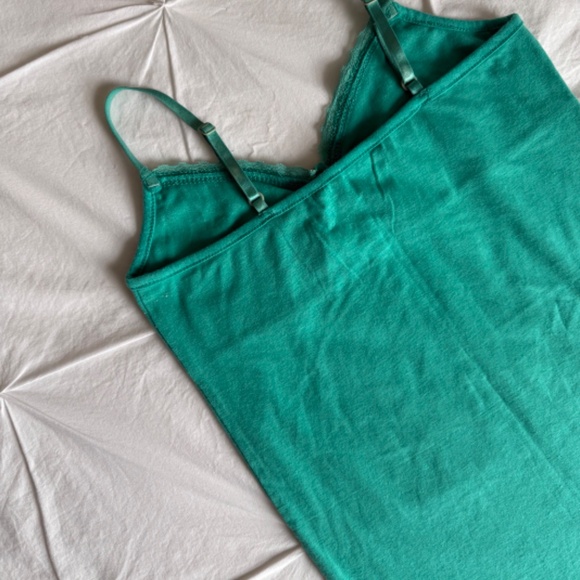 y2k teal Bluenotes lace cami henley tank - Picture 4 of 7